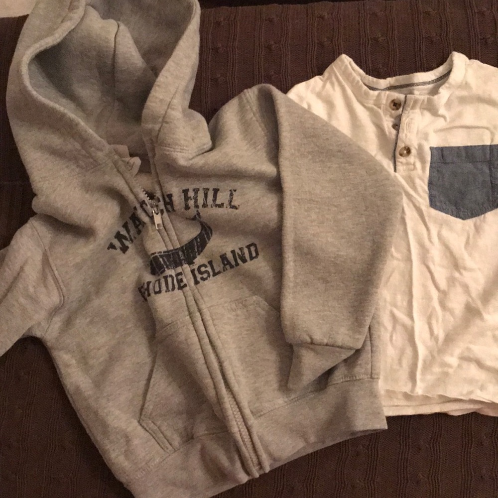 Watch Hill RI toddler zip-up and Gap Shirt